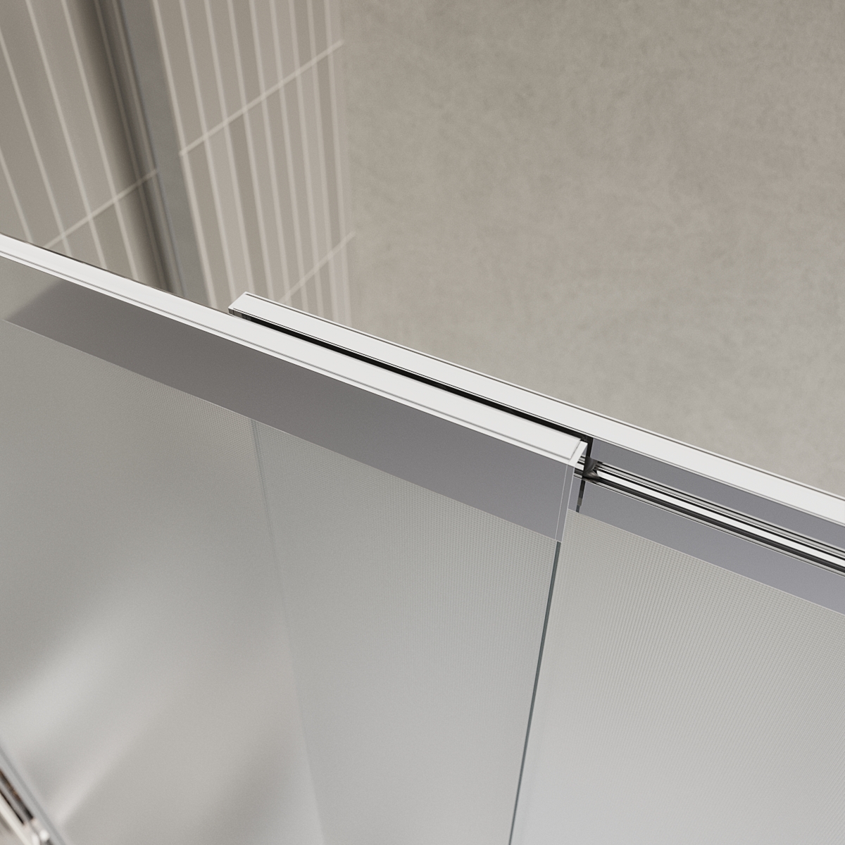 Шторка на ванну BelBagno LUCE-VF-11-90/145-P-Cr