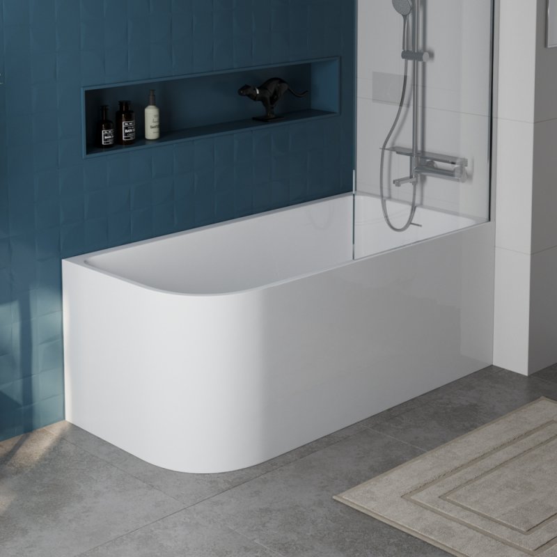 купить Асимметричная угловая акриловая ванна BelBagno BB712-1700-730-R 