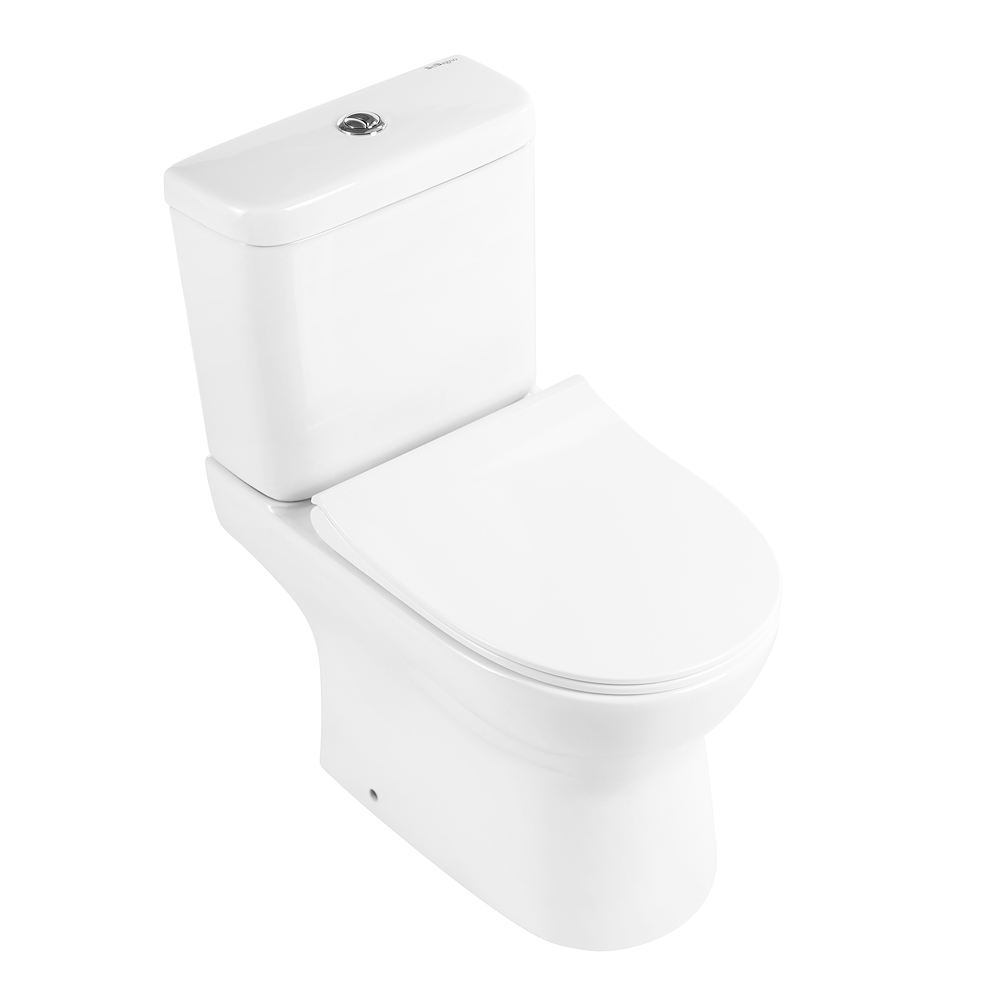 Унитаз-компакт безободковый с сиденьем BelBagno STEAM BB130CPR + BB130T