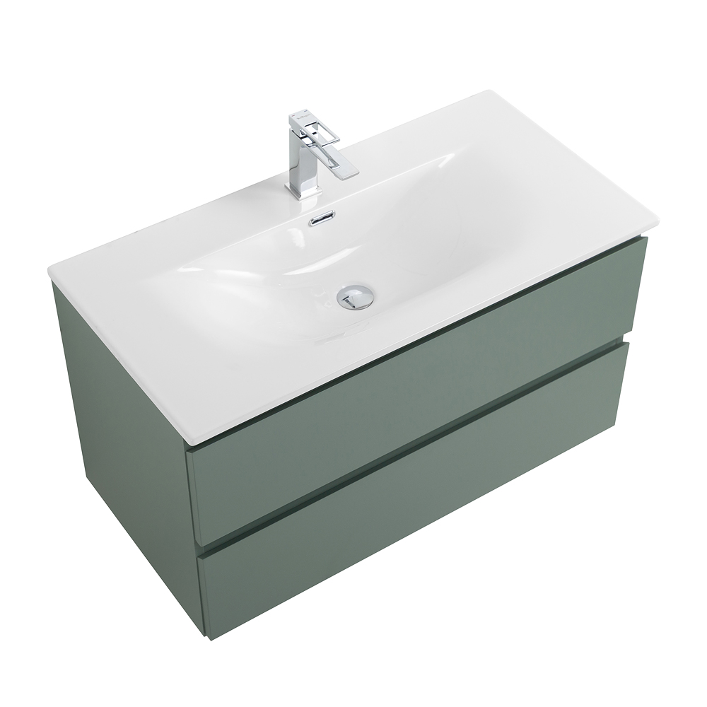 Тумба с раковиной подвесная BelBagno KRAFT-900-2C-SO-VO Еловый матовый, раковина белая BB-8099-90