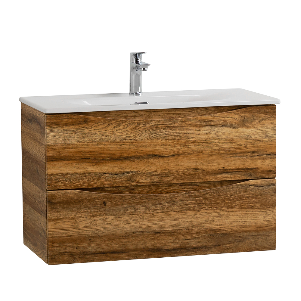 Тумба с раковиной подвесная BelBagno MARINO-CER-MINI-700-2C-SO-RR-P Rovere Rustico, раковина белая BB-8099-3-70
