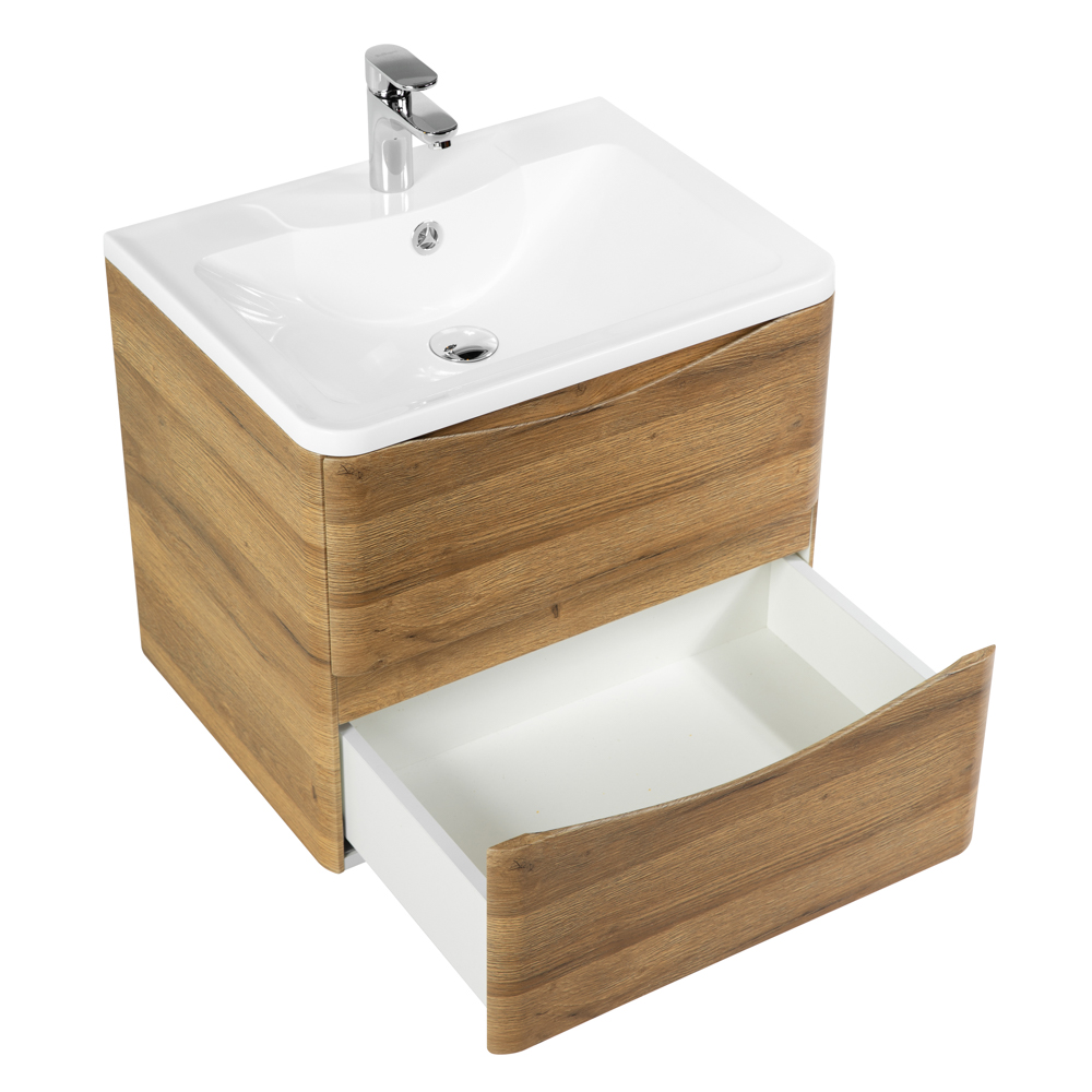 Мебель для ванной комнаты подвесная BelBagno ACQUA-600-2C-SO-RR 60см Rovere Rustico