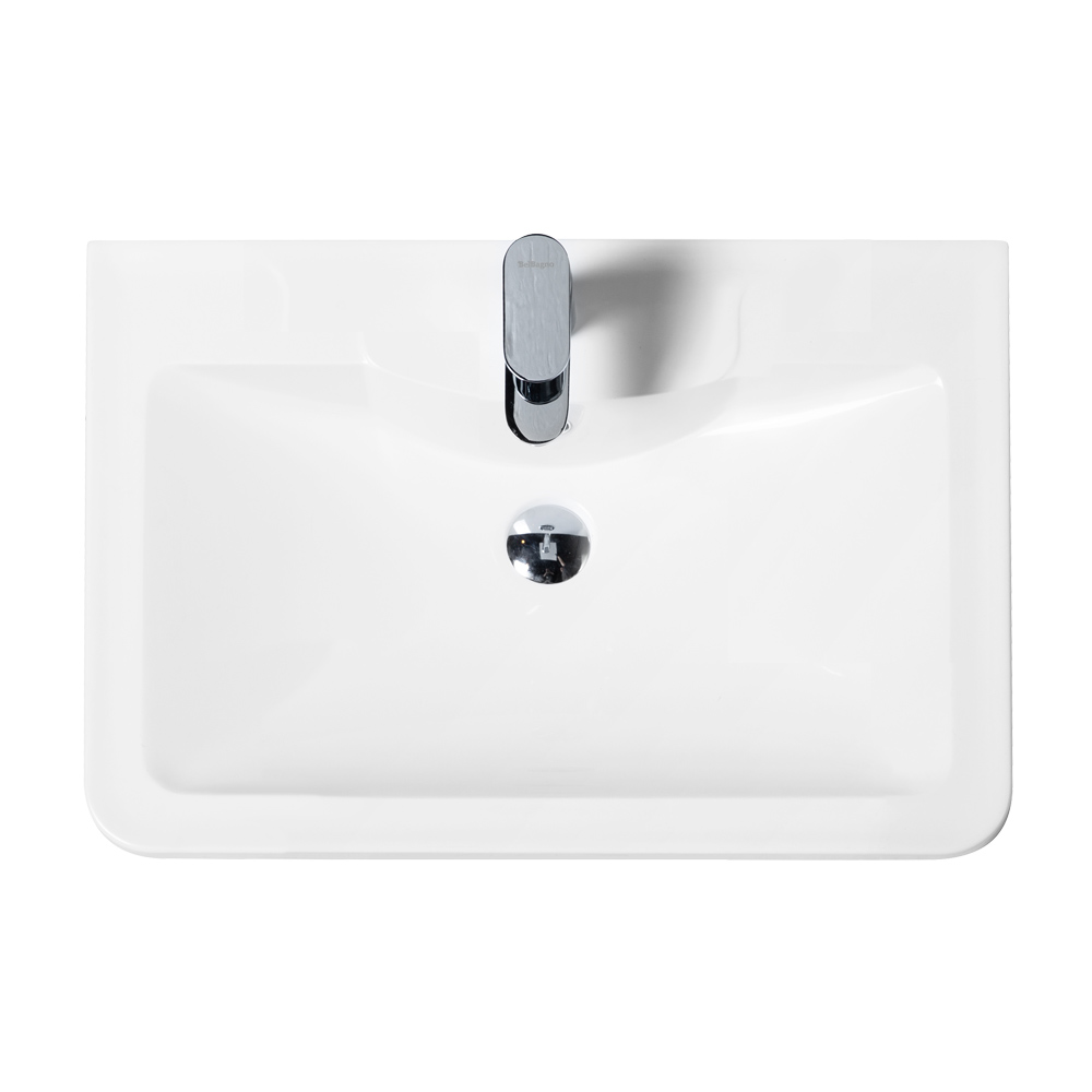 Тумба подвесная с раковиной BelBagno ALBANO-600-2C-SO-BL Bianco Lucido, раковина BB600/455-LV-MR-ALR