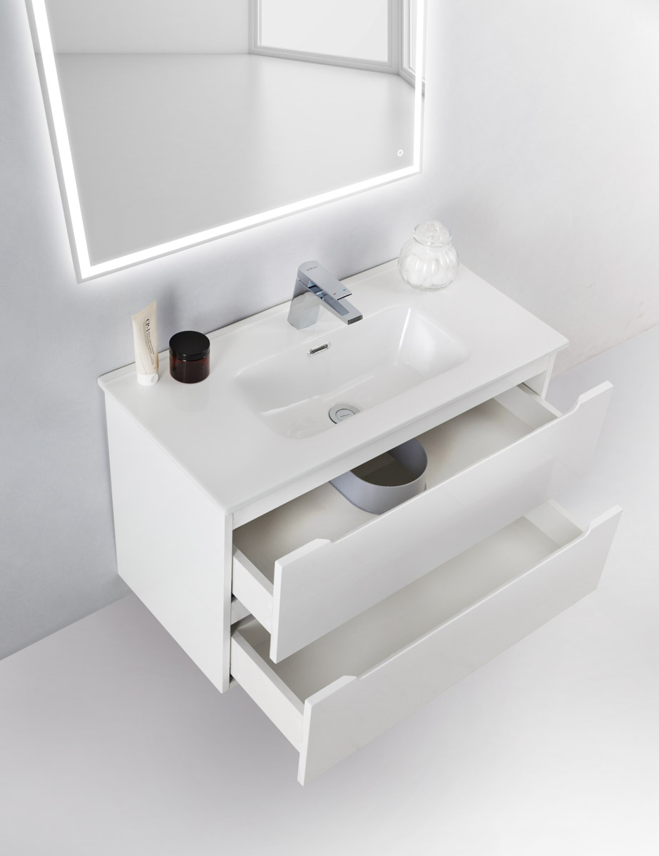 Тумба подвесная с раковиной BelBagno ETNA39-700/390-2C-SO-BL-P+BB700/390ETL