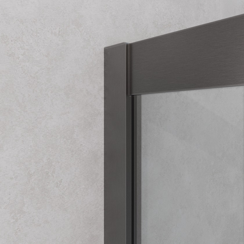 Душевой уголок Cezares RELAX-304-A-2-90-C-GM, 90х90х200, профиль оружейная сталь, прозрачное стекло