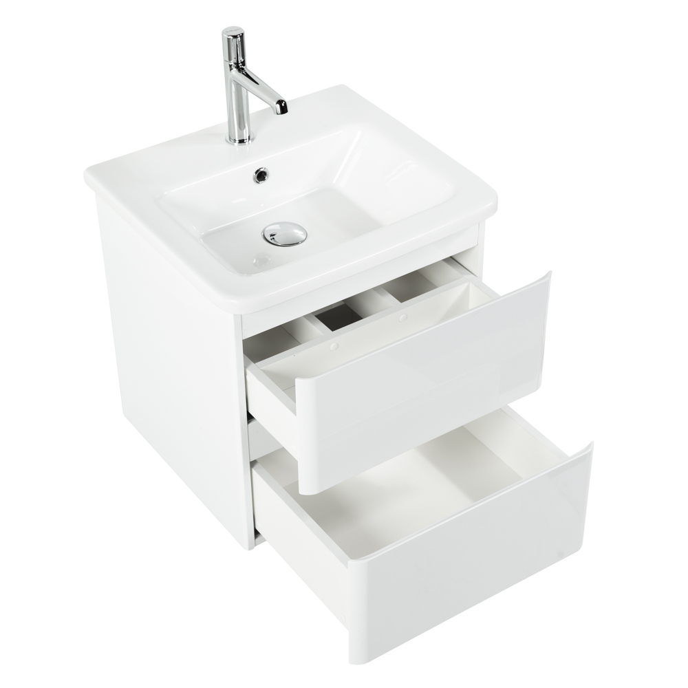 Тумба подвесная с керамической раковиной BelBagno ALBANO-CER-500-2C-SO-BL