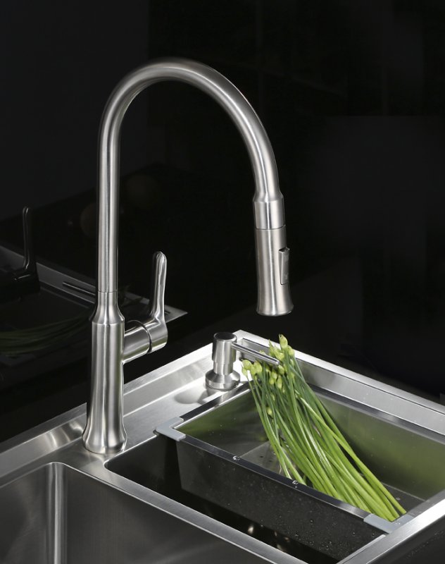 Смеситель для кухни двухрежимный BelBagno BB-LAM38-IN