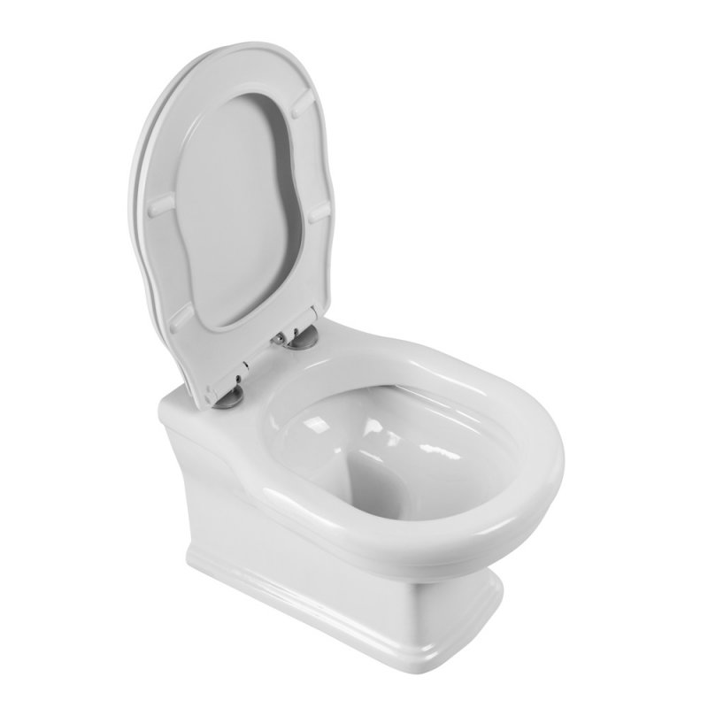 Унитаз подвесной безободковый с сиденьем BelBagno BOHEME BB115CH + BB115SC