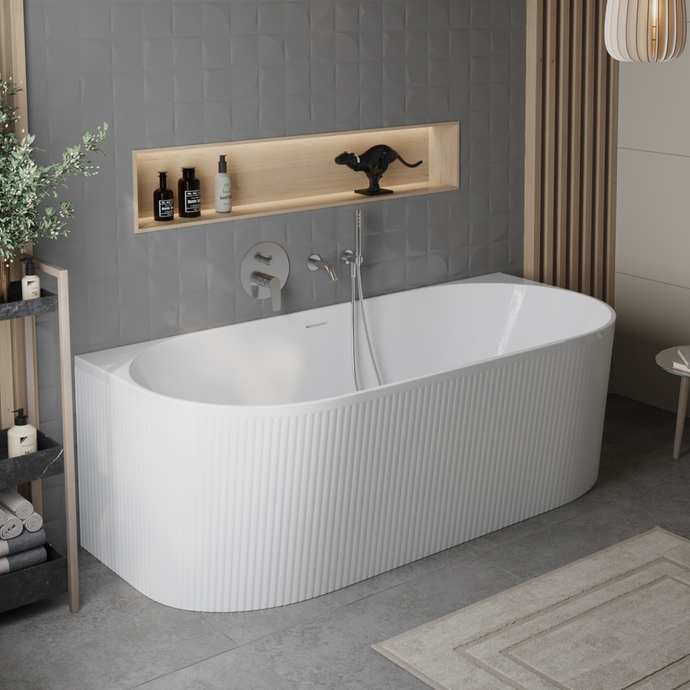 Ванна акриловая пристенная BelBagno BB412-1700-800