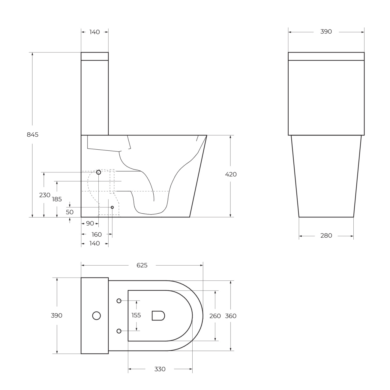 Чаша напольного унитаза BelBagno FLAY-TOR BB2149CP-TOR/SC