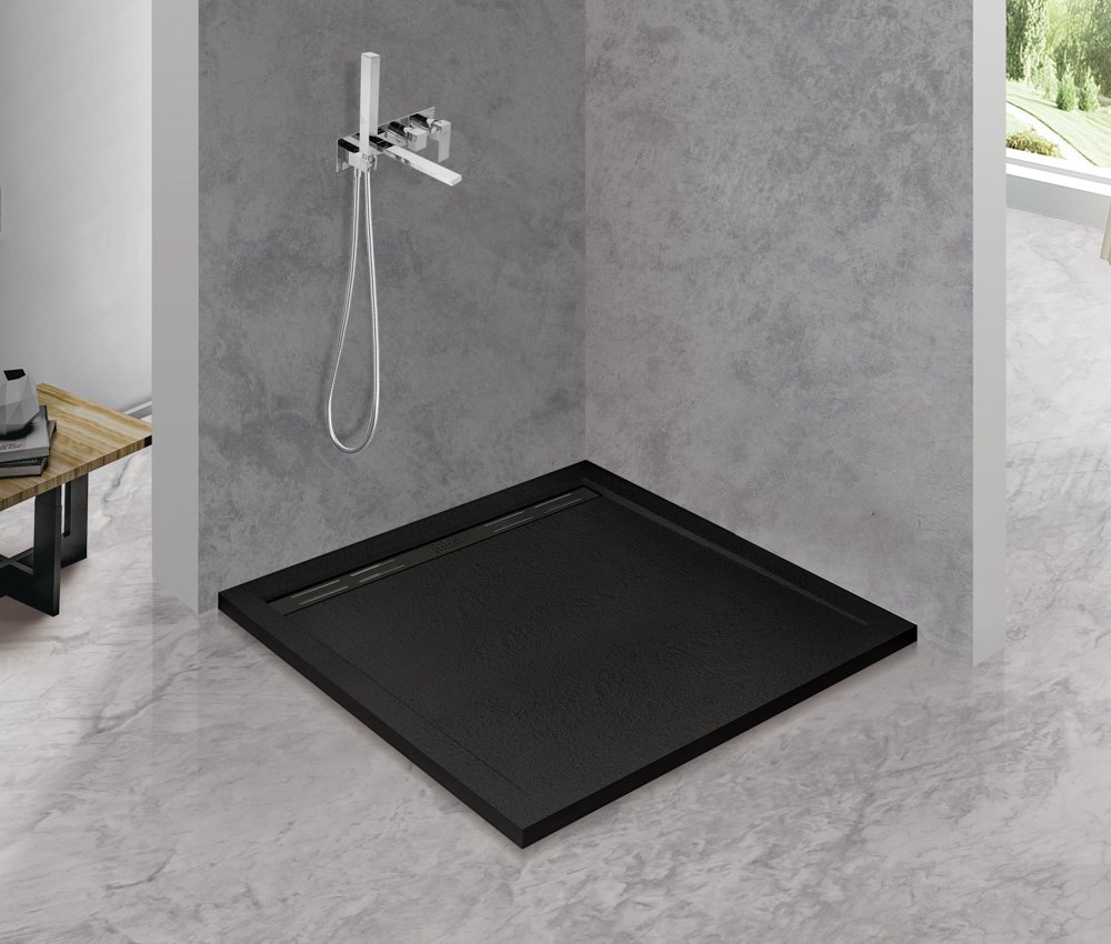 Поддон из искусственного мрамора 90х90 Cezares TRAY-AS-A-90-30-NERO без сифона