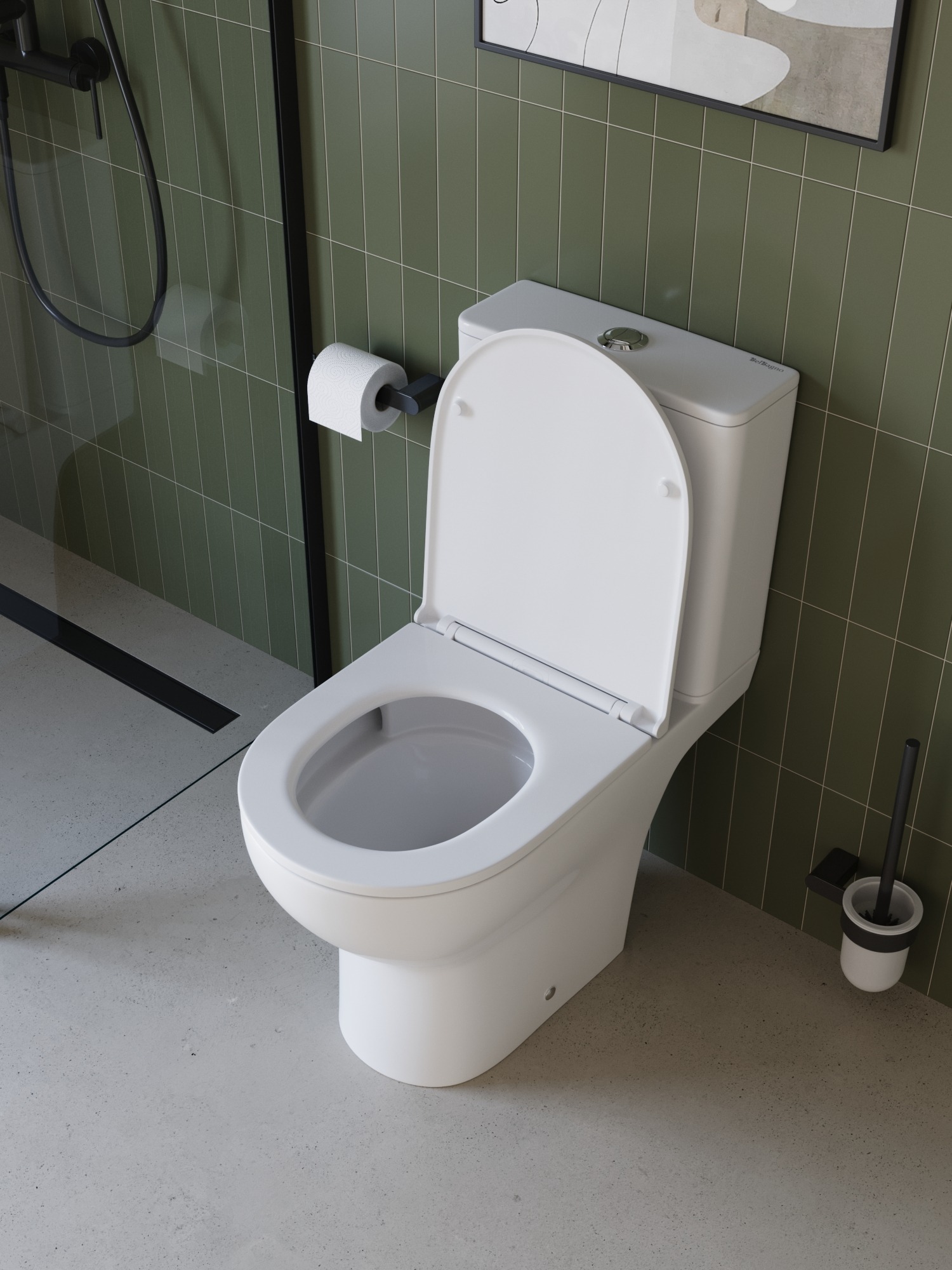 Унитаз-компакт BelBagno LOUNGE-TOR-2 BB2802CP/T-TOR/SC с сиденьем и смывом TORNADO