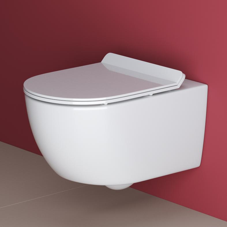 Унитаз подвесной Cezares MOLVENO CZR-2468-TH-R с сиденьем BelBagno BB2011SC