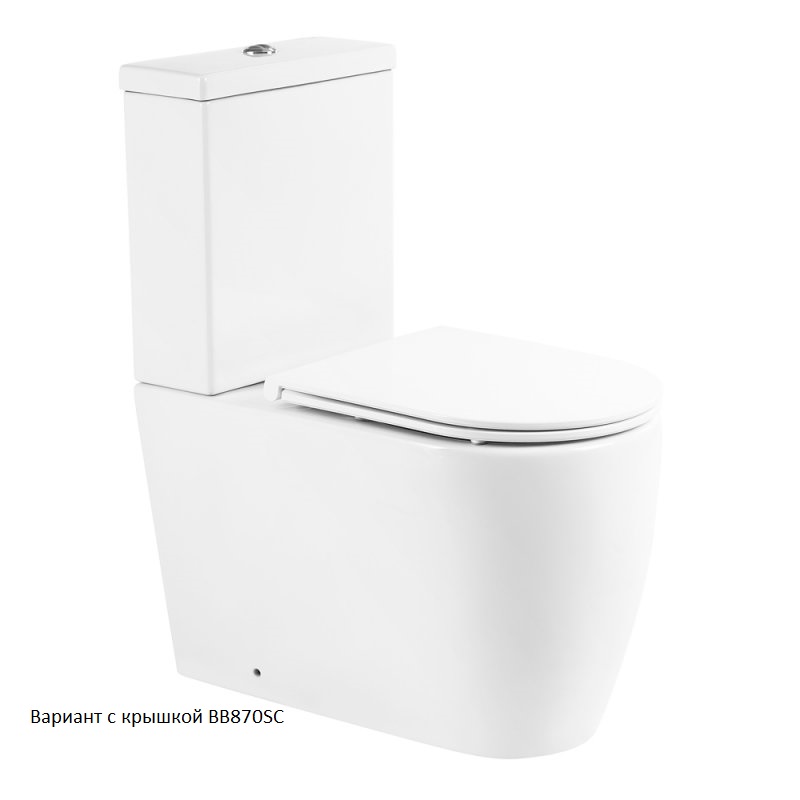 Унитаз-компакт безободковый BelBagno MARINO BB105CPR + BB105T