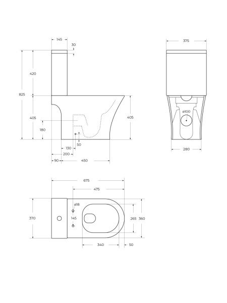 Чаша унитаза Belbagno ACQUA-TOR BB2801CP-TOR/SC