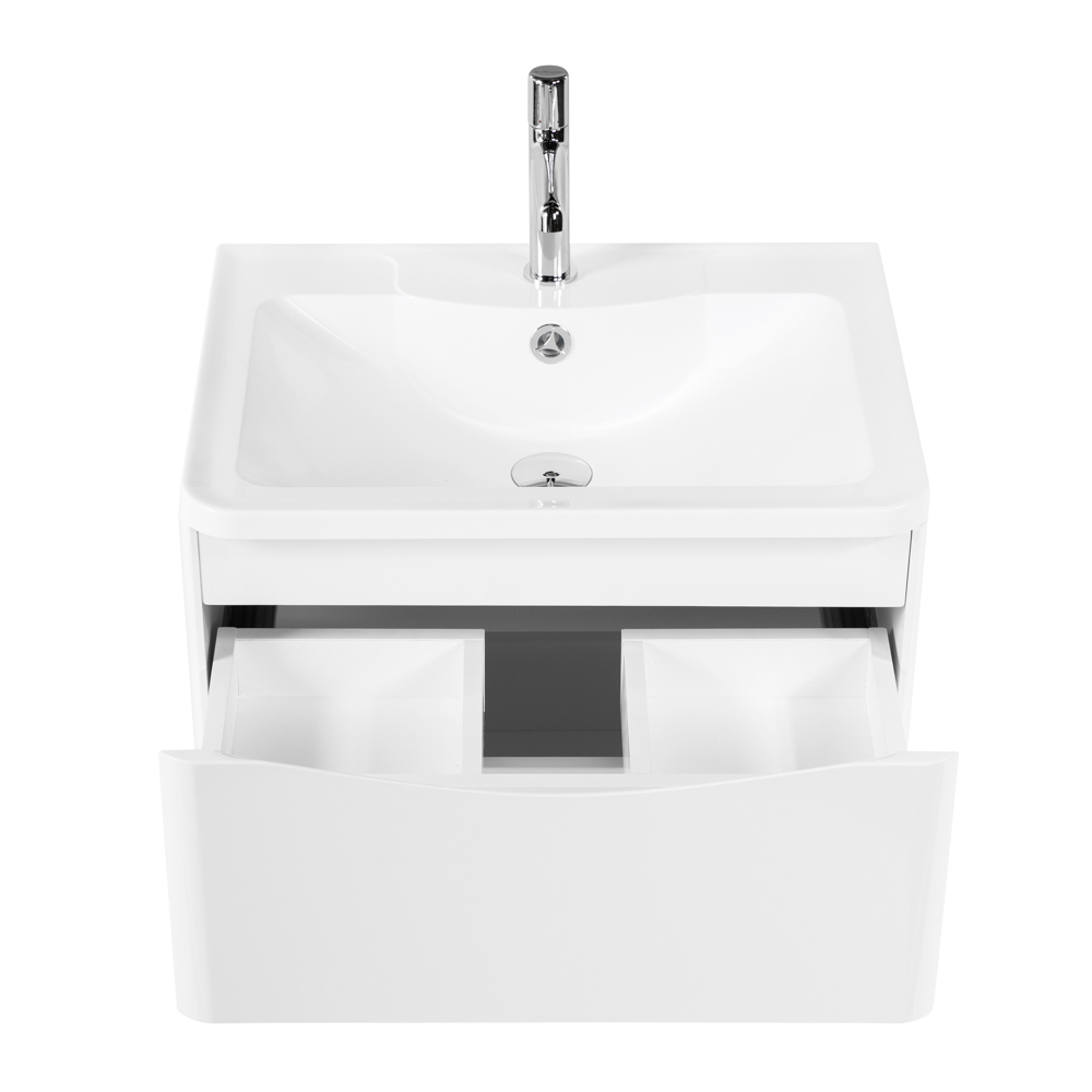 Мебель для ванной комнаты подвесная BelBagno ACQUA-600-2C-SO-BL 60см Bianco Lucido 