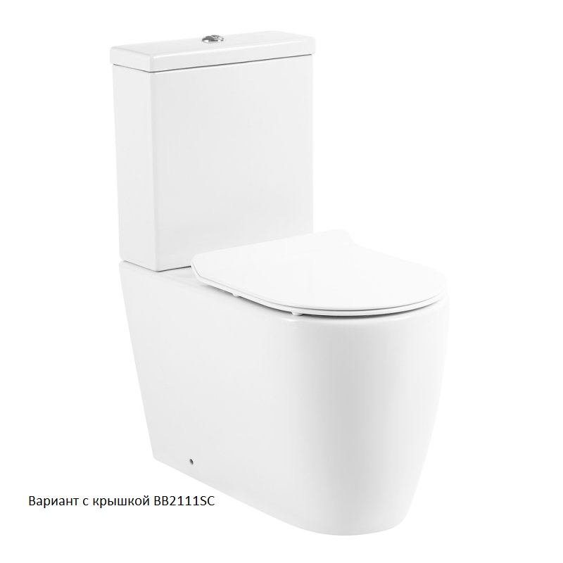 Унитаз-компакт безободковый BelBagno MARINO BB105CPR + BB105T