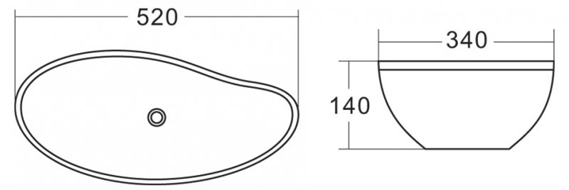 Раковина накладная BelBagno BB1362