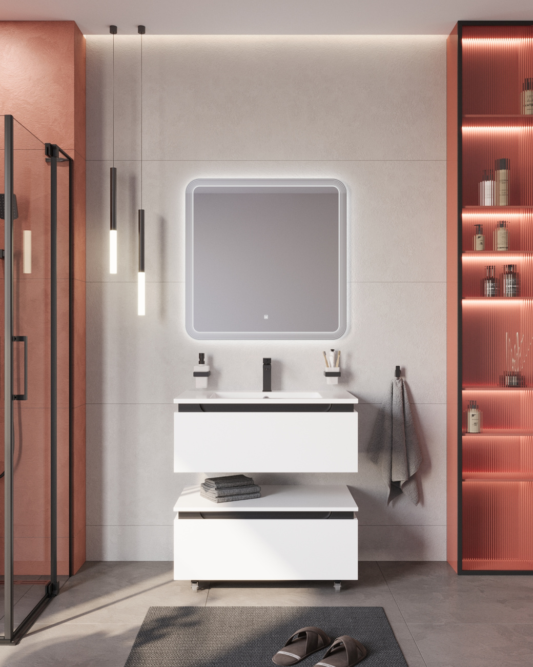 Мебель для ванной Cezares SLIDER 80 Bianco Opaco SLIDER-800-1C-SO-BO