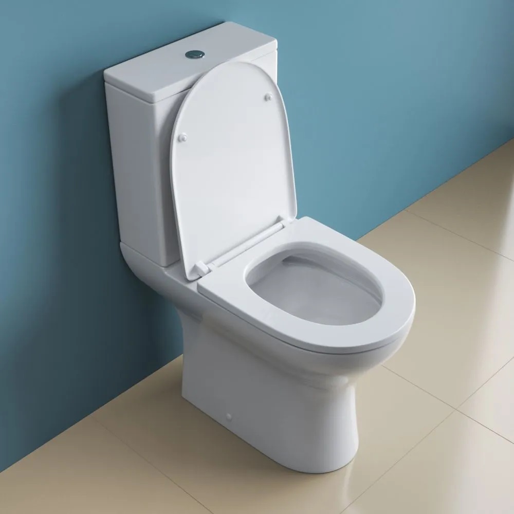 Унитаз-компакт безободковый с сиденьем BelBagno LOUNGE BB045CPR/SC + BB045/051T