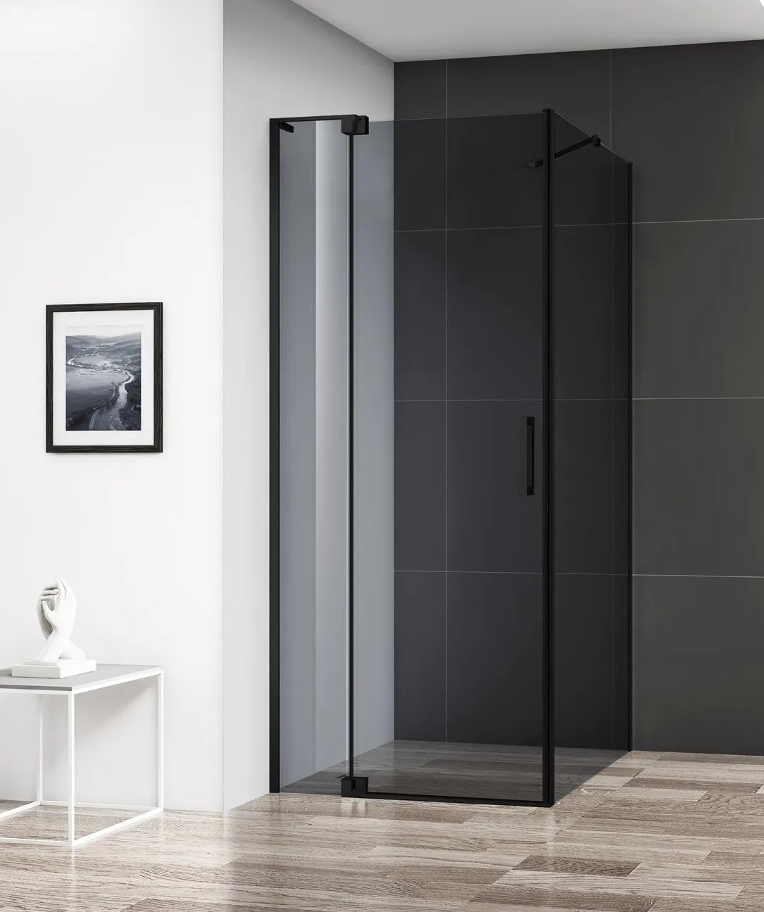 Душевой уголок Cezares SLIDER-AH-1-90-100/110-GRIGIO-NERO