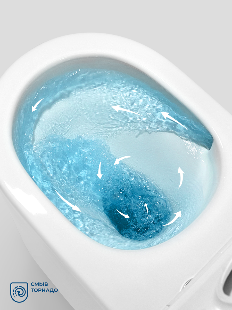Унитаз подвесной BelBagno UNIQUE BB007CH-TOR/SC безободковый с сиденьем и смывом TORNADO