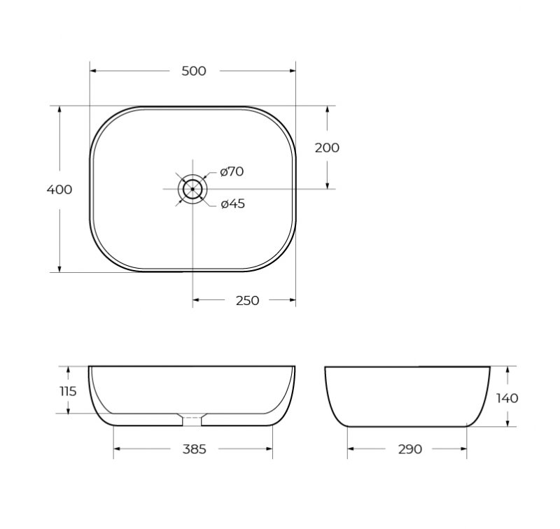 Раковина накладная BelBagno BB1302