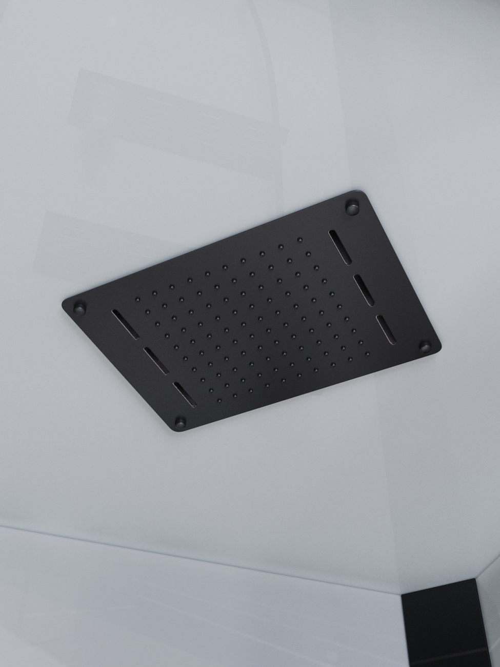 Душевая кабина BelBagno UNO-CAB-A-1-90-C-NERO-Bi-TOP-R правосторонняя