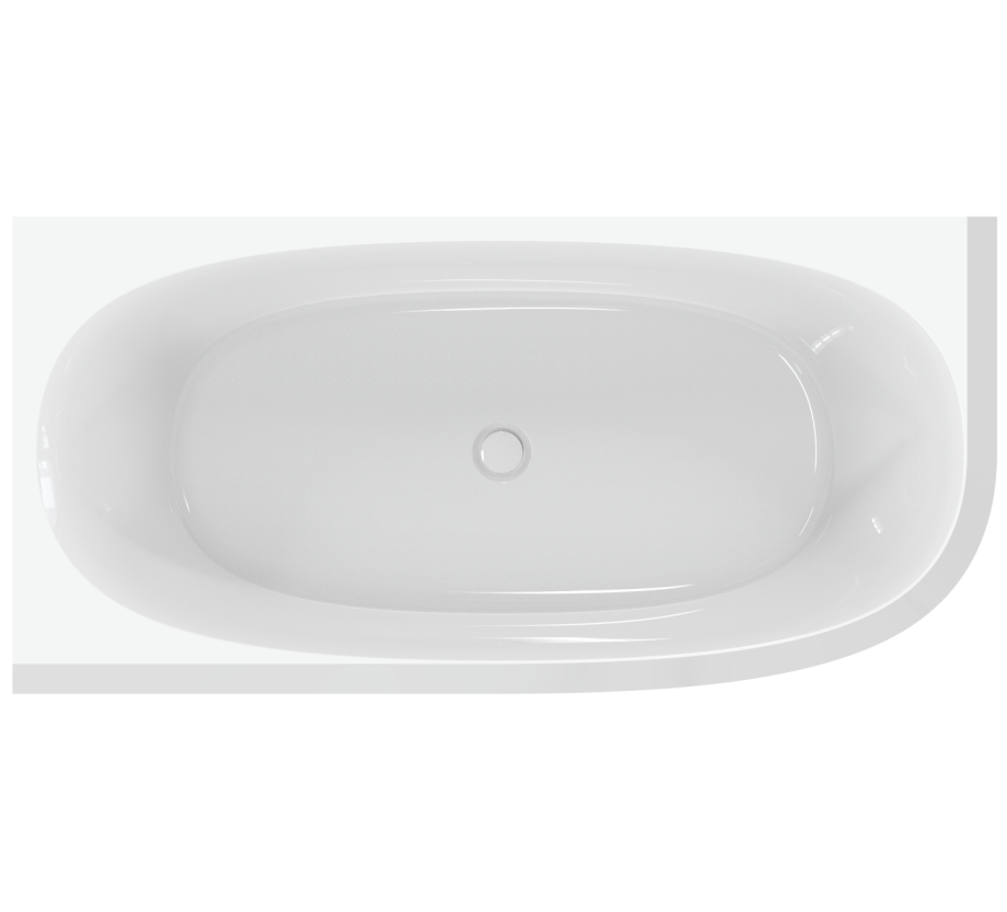 Асимметричная угловая акриловая ванна Cezares 165х80 CZR-LUX-CORNER-165-80-58-L