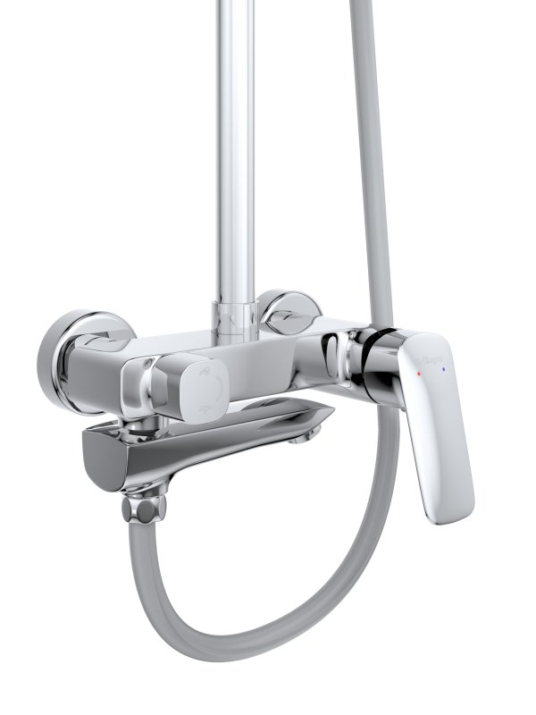 Душевая стойка BelBagno с изливом для ванны DUE-VSCM-CRM 