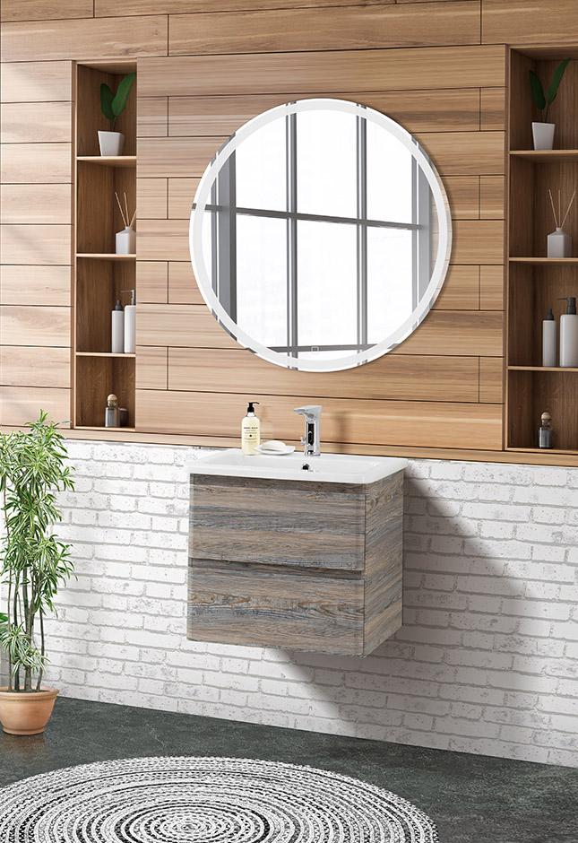 Тумба подвесная с керамической раковиной BelBagno ALBANO-CER-500-2C-SO-PS