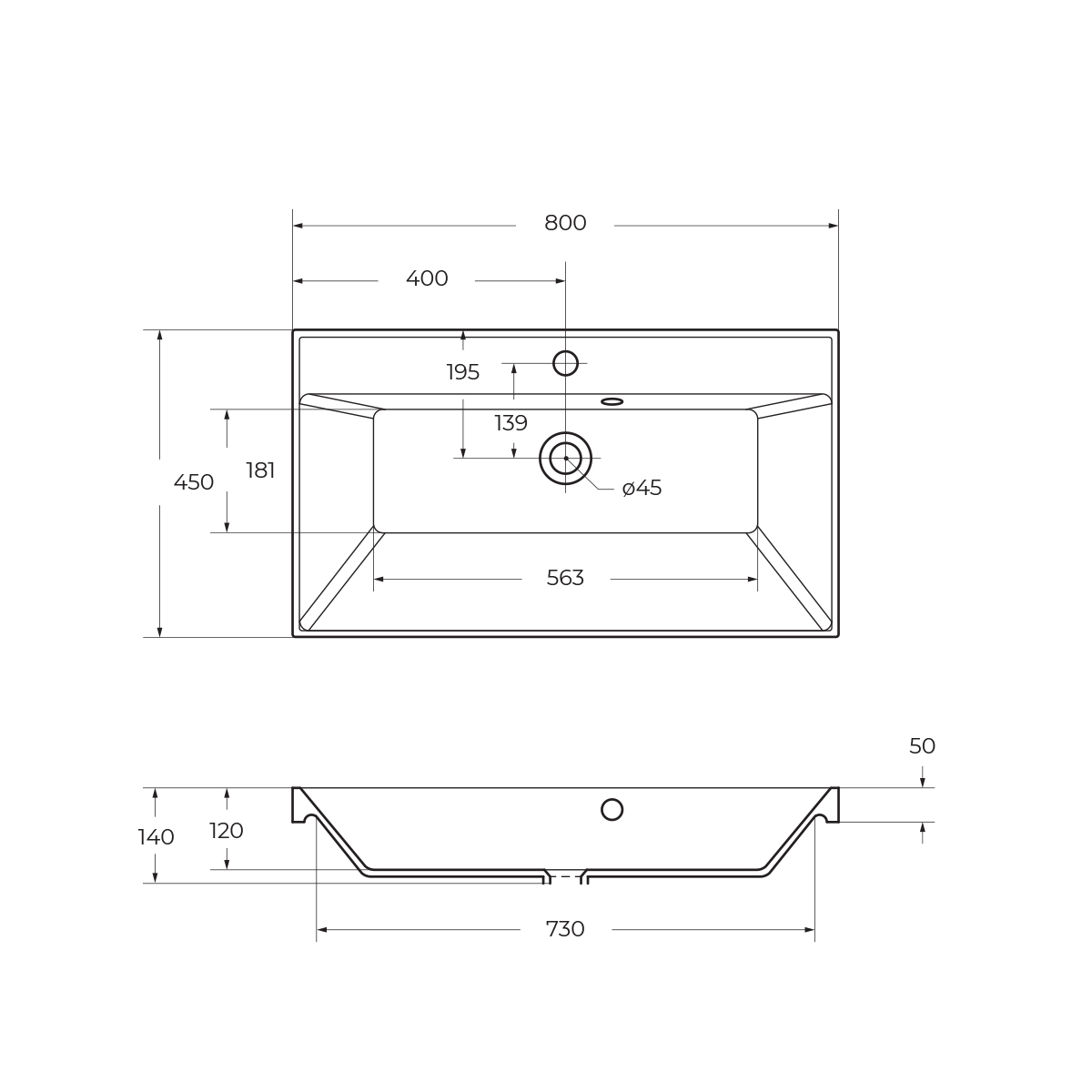 Тумба с раковиной BelBagno AURORA-800-2C-SO-RT