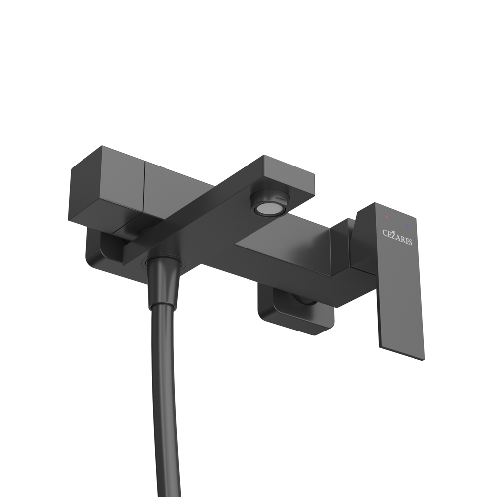 Смеситель CEZARES SLIDER-VD-NOP для ванны и душа с поворотным изливом, с ручным душем, шлангом и держателем
