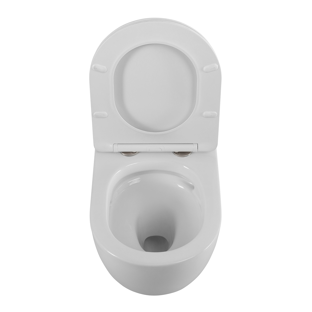 Унитаз подвесной CEZARES STYLUS-TOR CZR-6601-TH-TOR/SC безободковый с сиденьем и смывом TORNADO 