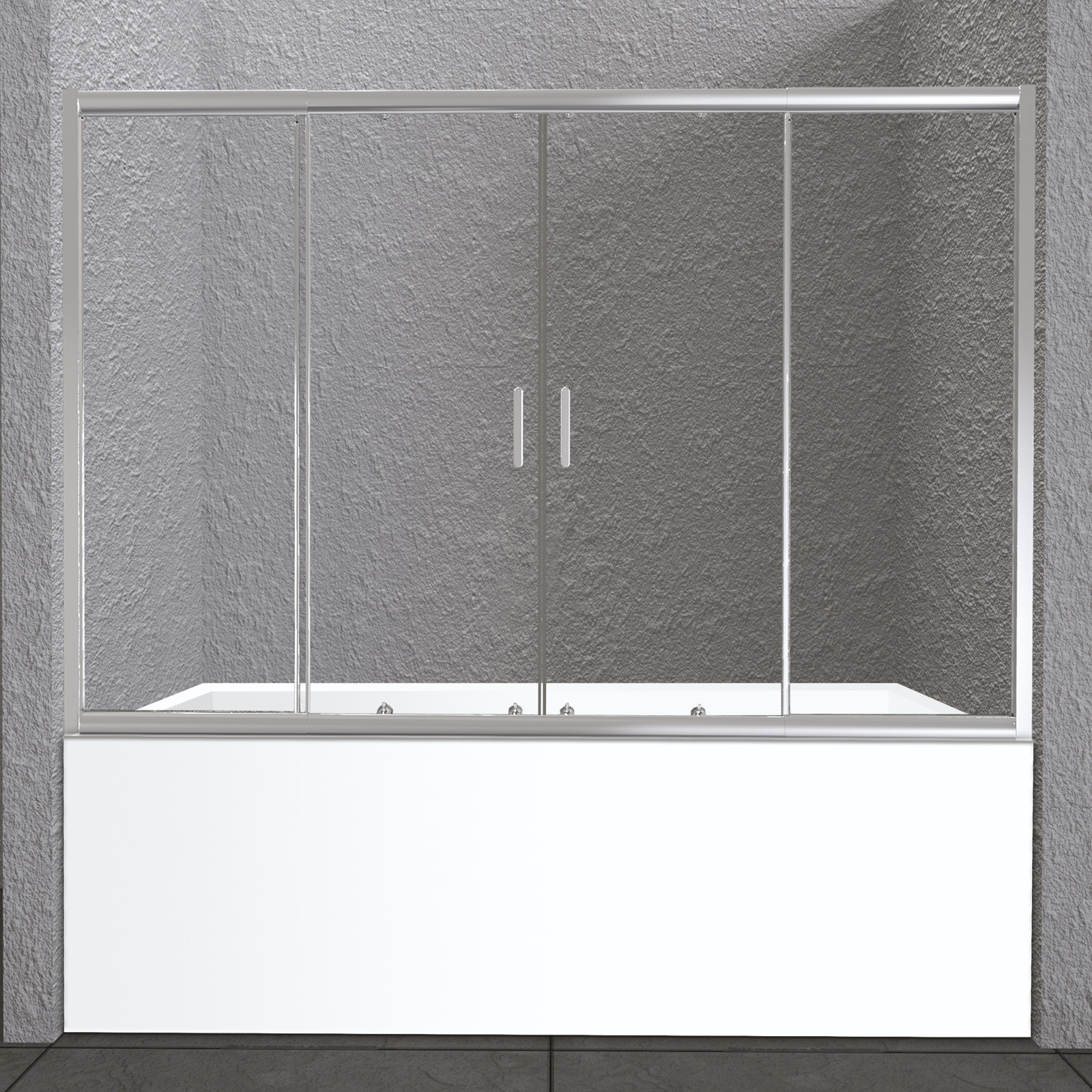 купить Шторка на ванну BelBagno UNIQUE-VF-2-150/180-140-C-Cr 