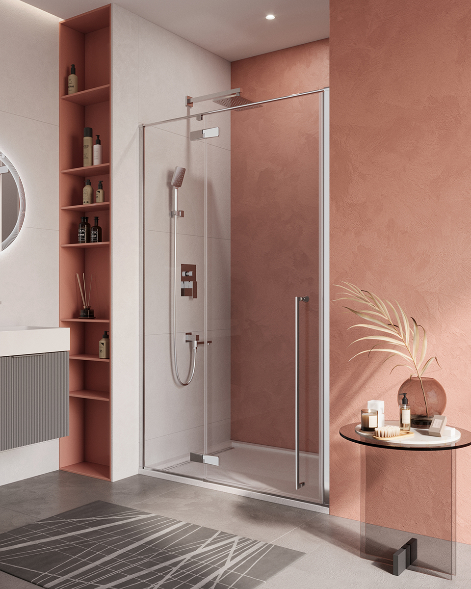 купить Душевая дверь Cezares LINER-B-12-120-C-Cr-L, 120х195, левосторонняя, профиль хром, стекло прозрачное 