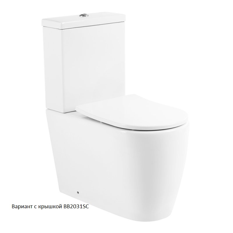 Унитаз-компакт безободковый BelBagno MARINO BB105CPR + BB105T