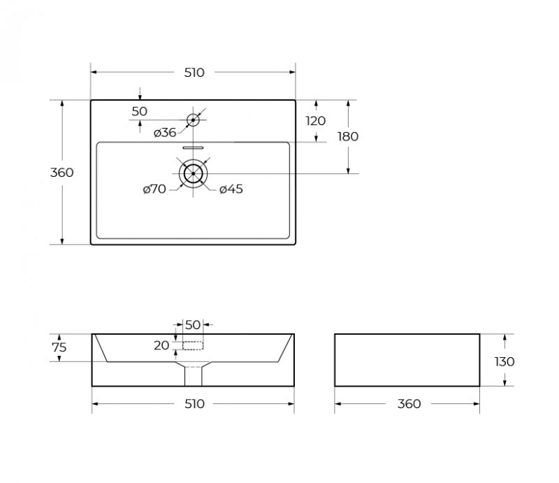 Раковина накладная BelBagno BB1340