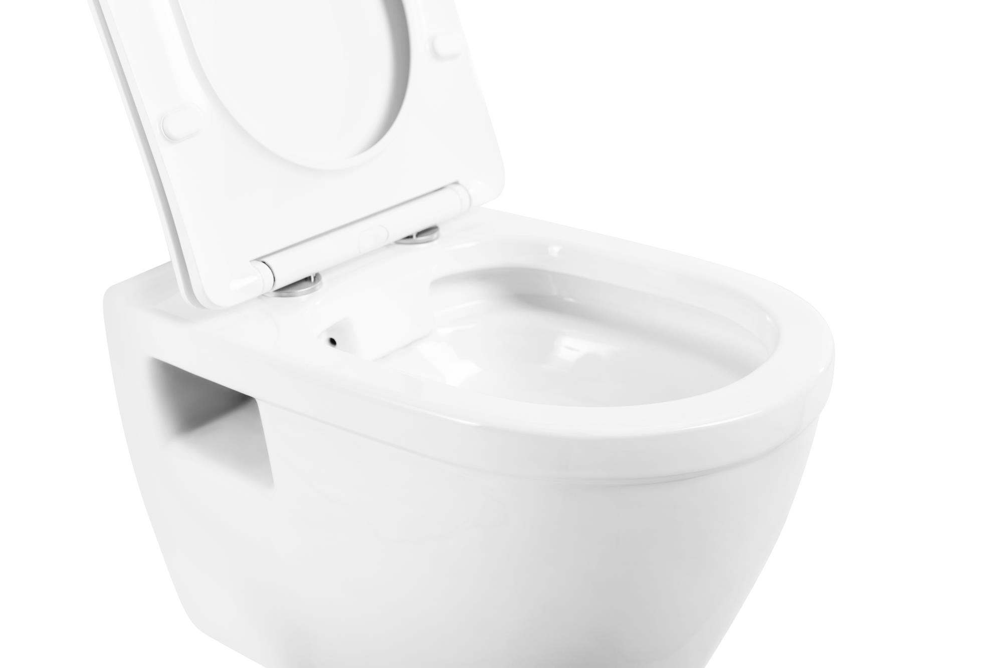 Унитаз подвесной безободковый c сиденьем BelBagno LOTO BB070CHR/SC
