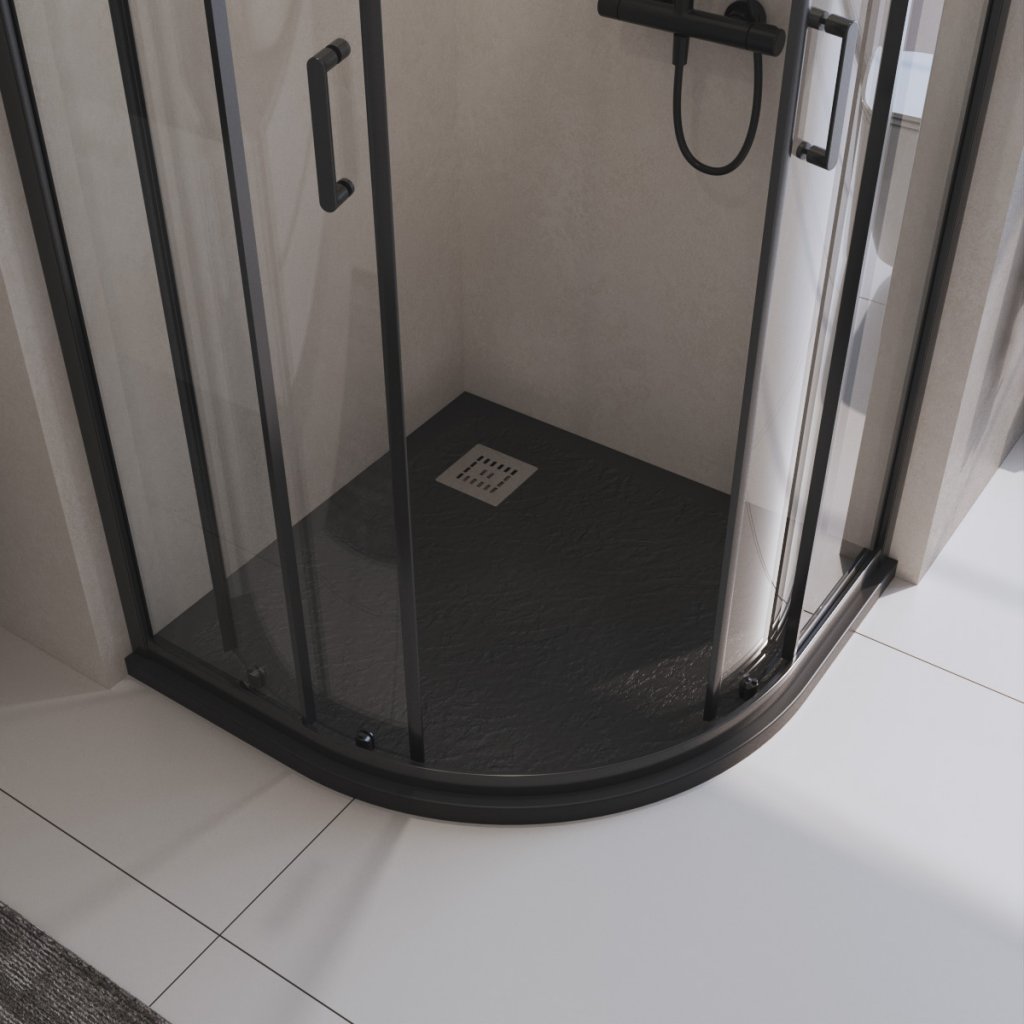 купить Поддон из искусственного мрамора Belbagno TRAY-MR-UNO-R-90-550-35-NERO-CR 