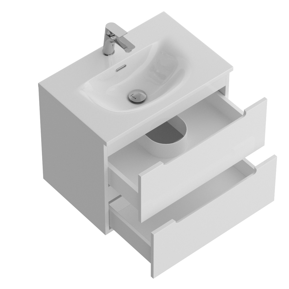 Тумба подвесная с раковиной BelBagno ETNA39-600/390-2C-SO-BL-P+BB-8099-3-60