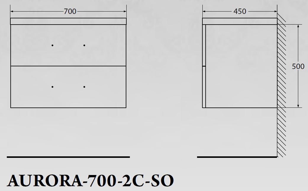 Мебель для ванной BelBagno AURORA-700-2C-SO-RNN