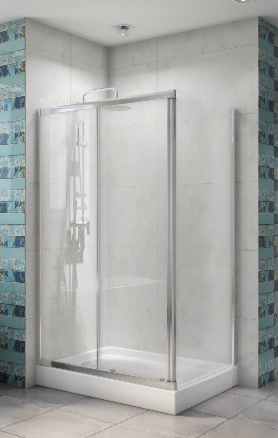 Душевой уголок BelBagno DUE-AH-1-120/90-C-Cr