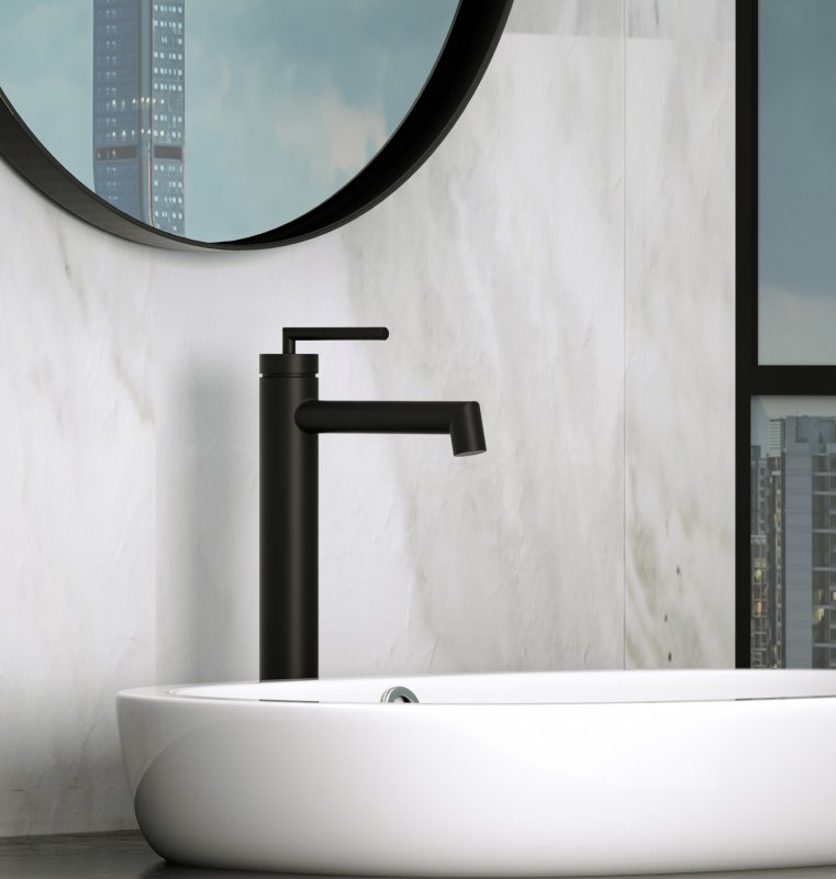 Смеситель для накладных раковин BelBagno ACQUA-LMC-NERO