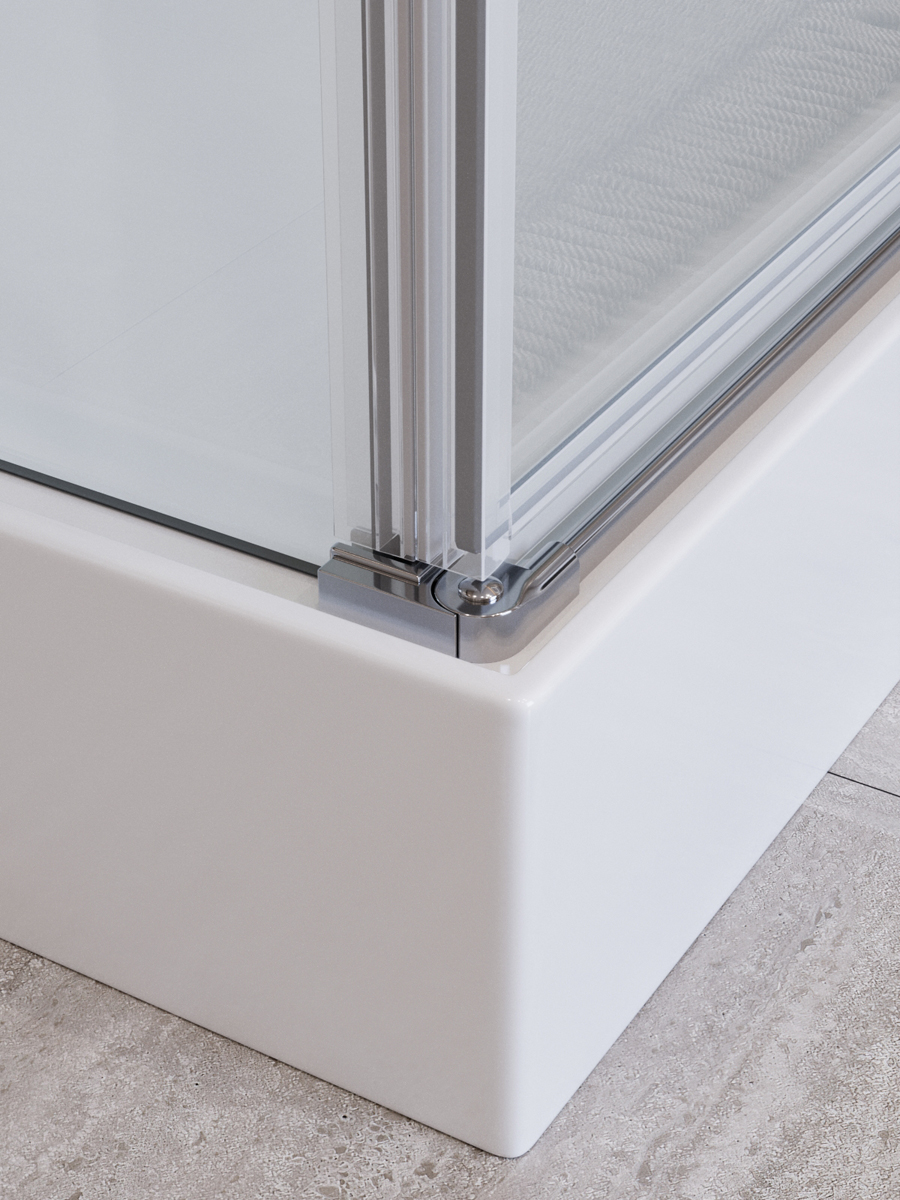 Душевая кабина BelBagno UNO-CAB-A-1-90-C-Cr-Bi-TOP-L, левосторонняя