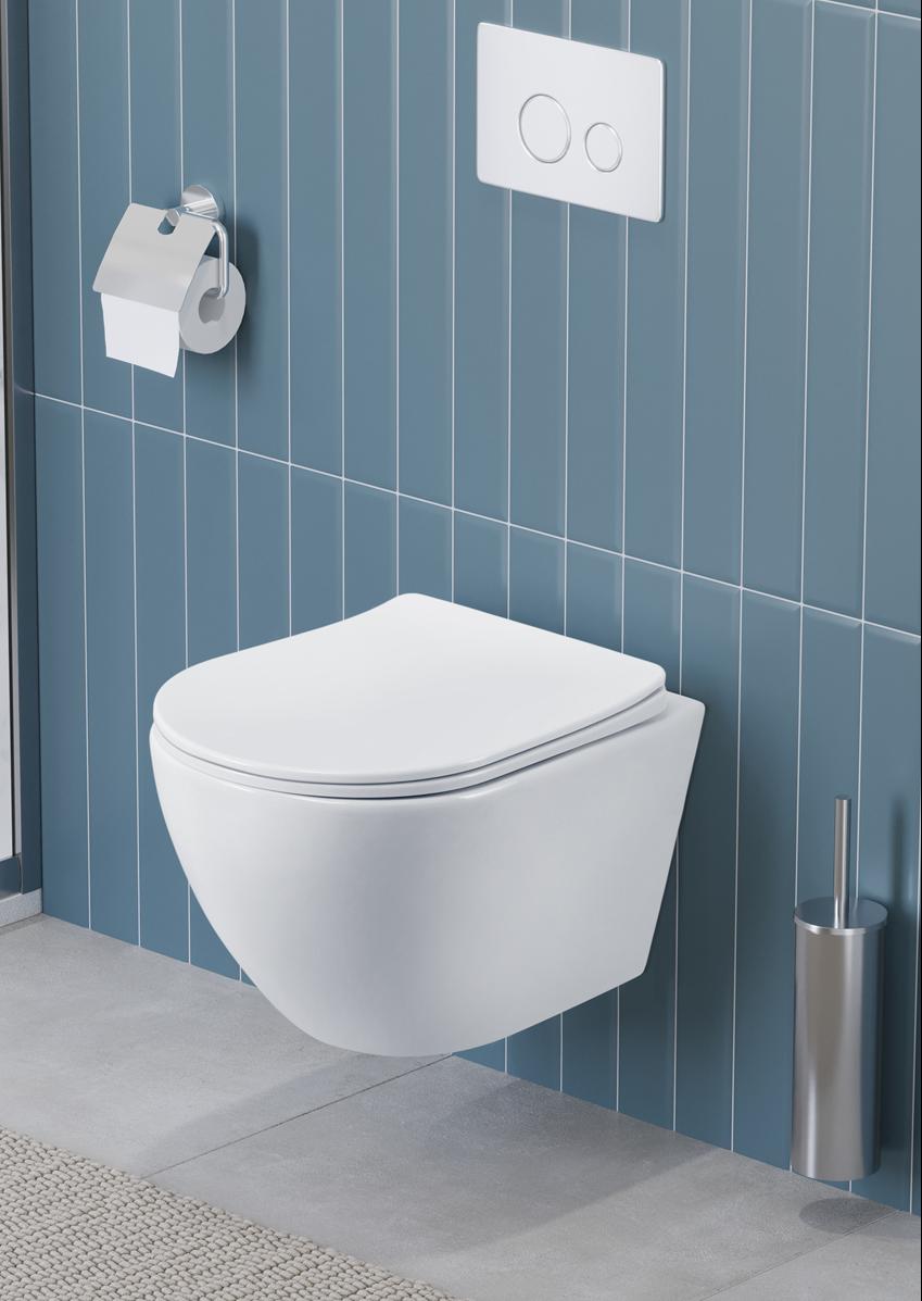купить Унитаз подвесной безободковый с сиденьем и смывом TORNADO BelBagno MARINO-TOR BB7026CH-TOR/SC 