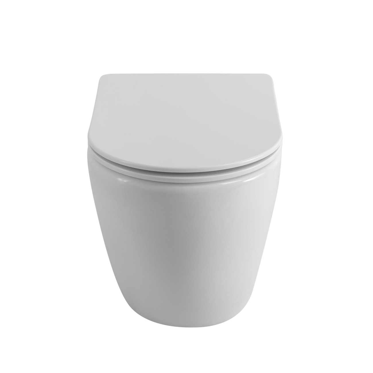 Приставной унитаз BelBagno SFERA-TOR BB2141CB-TOR/SC безободковый с сиденьем и смывом TORNADO 