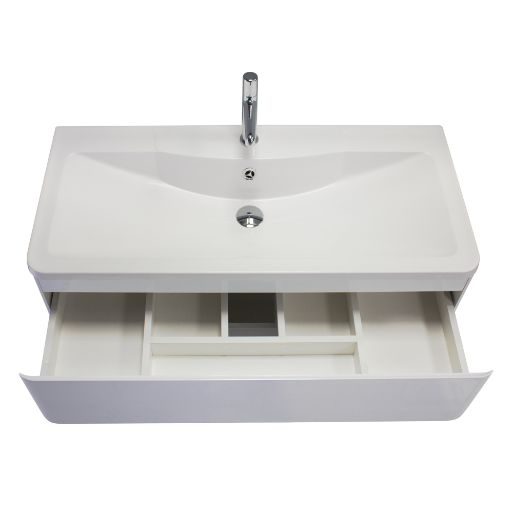 Тумба подвесная с раковиной BelBagno ALBANO-900-2C-SO-BL
