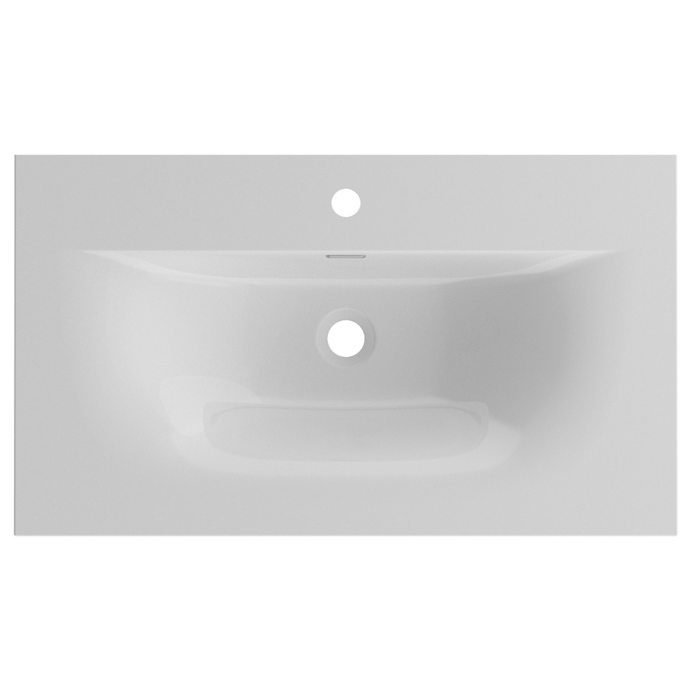 Тумба с раковиной подвесная BelBagno UNO-800-2C-SO-BO Bianco Opaco, раковина белая BB-8099-80