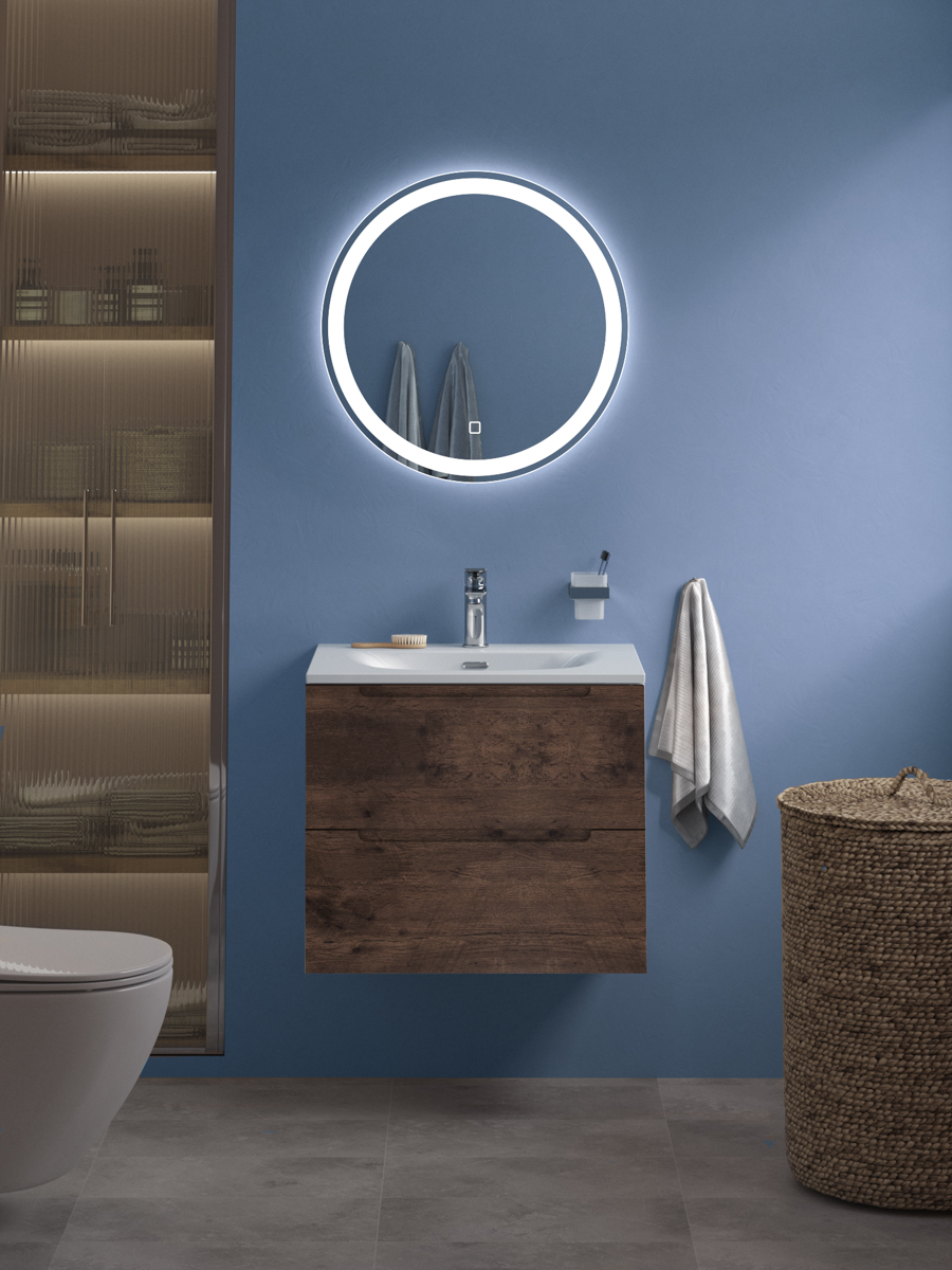 Тумба подвесная с раковиной BelBagno ETNA39-700/390-2C-SO-RW-P+BB-8099-3-70